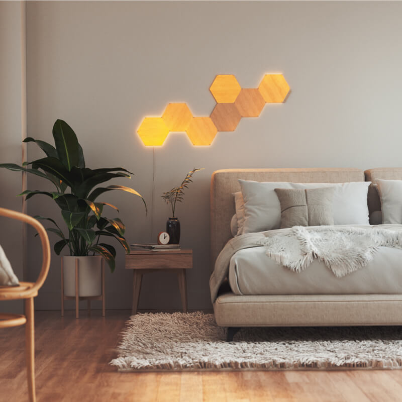 Smart Lighting Decor | Europe » Nanoleaf Elements Wood Look Hexagons