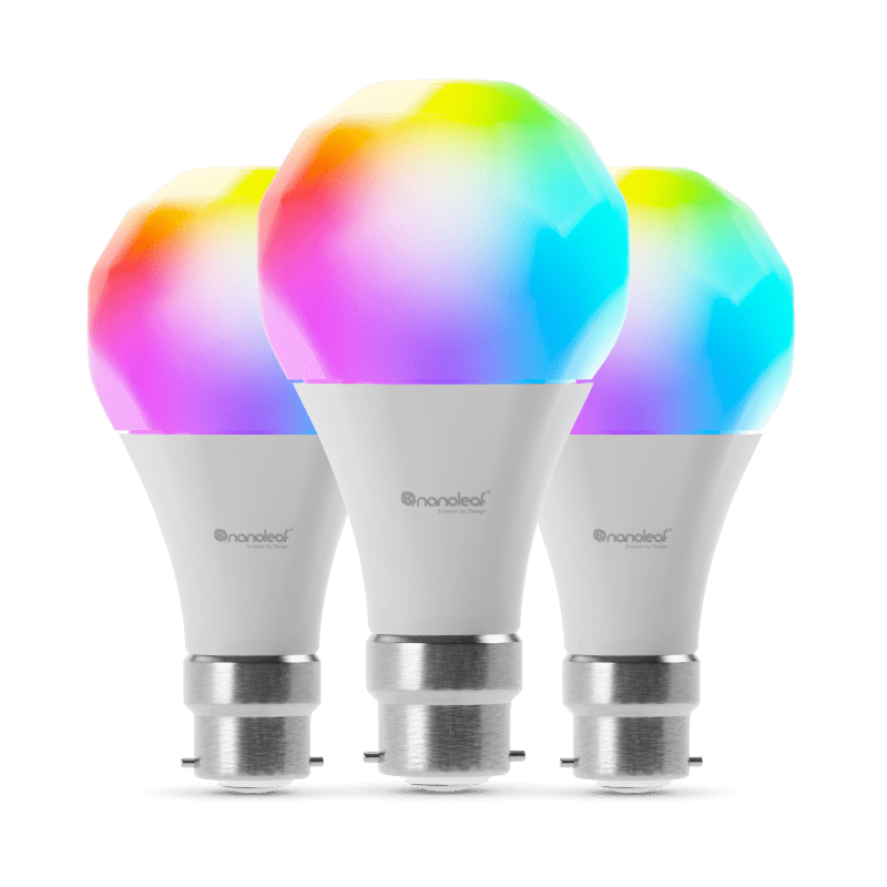 Nanoleaf Essentials, Thread-kompatible, farbwechselnde, intelligente Glühbirnen. 3er Packung. Ähnlich wie Wyze. HomeKit, Google Assistant, Amazon Alexa, IFTTT. 