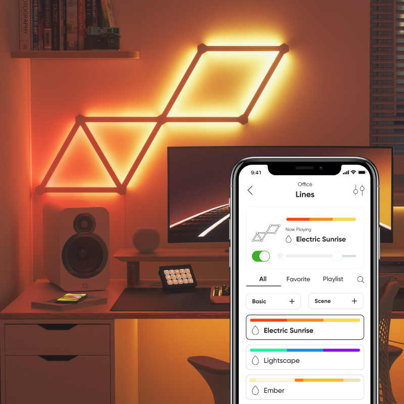 Nanoleaf Shapes Triangle Kit de Démarrage, 9 Panneaux Lumineux LED  Connectés - Appliques Murales Luminaires Intérieur Modulaires RGBW Wi-Fi,  Compatible Alexa, pour Salon Chambre ou Bureau Gaming : : Mode