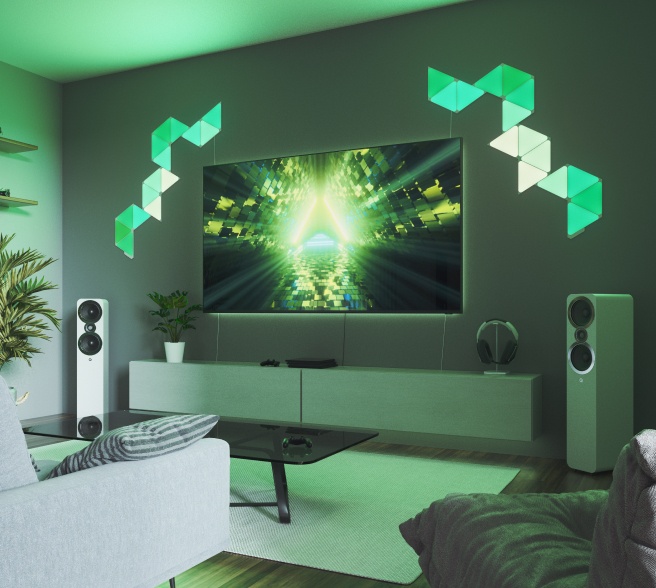 LED Dreiecke Leuchten für Gaming Setup, Smart Home LED Panel Wand