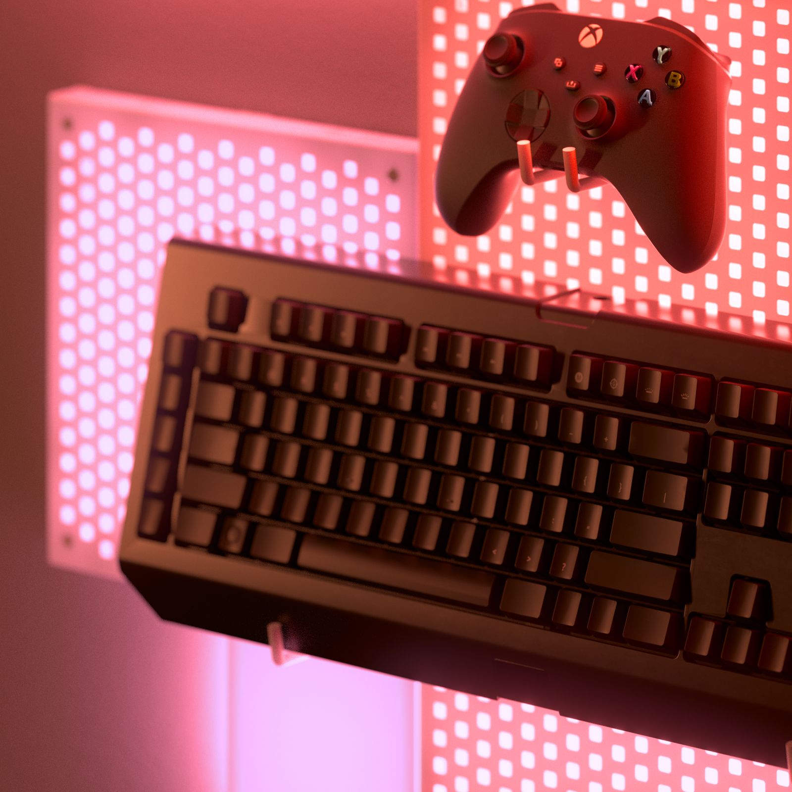 Nanoleaf Blocks Licht Pegboard Umgebungsbild