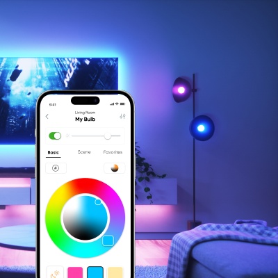 Philips Hue Bombilla LED inteligente A19 de 75 W A19 que cambia de color,  paquete de 4, E26, interior, control con aplicación Hue, compatible con