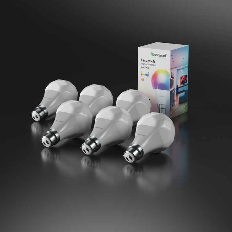 Nanoleaf Essentials Thread enabled color changing smart light bulbs. 6 pack. Similar to Wyze. HomeKit, Google Assistant, Amazon Alexa, IFTTT.