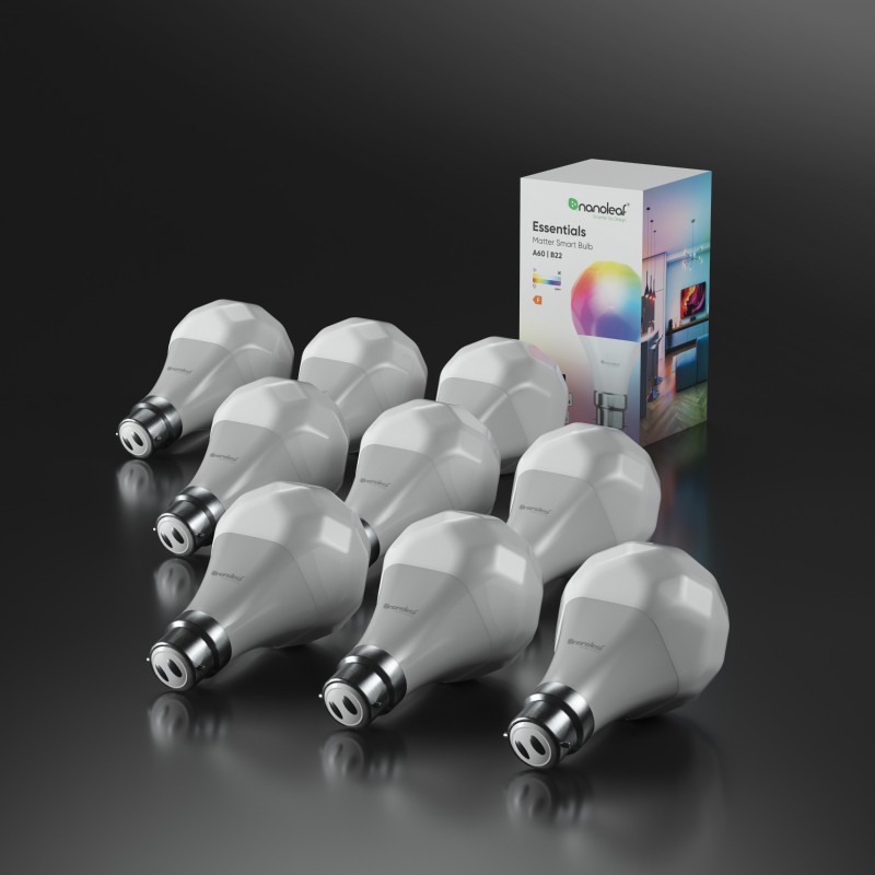 Nanoleaf Essentials Thread enabled color changing smart light bulbs. 6 pack. Similar to Wyze. HomeKit, Google Assistant, Amazon Alexa, IFTTT.