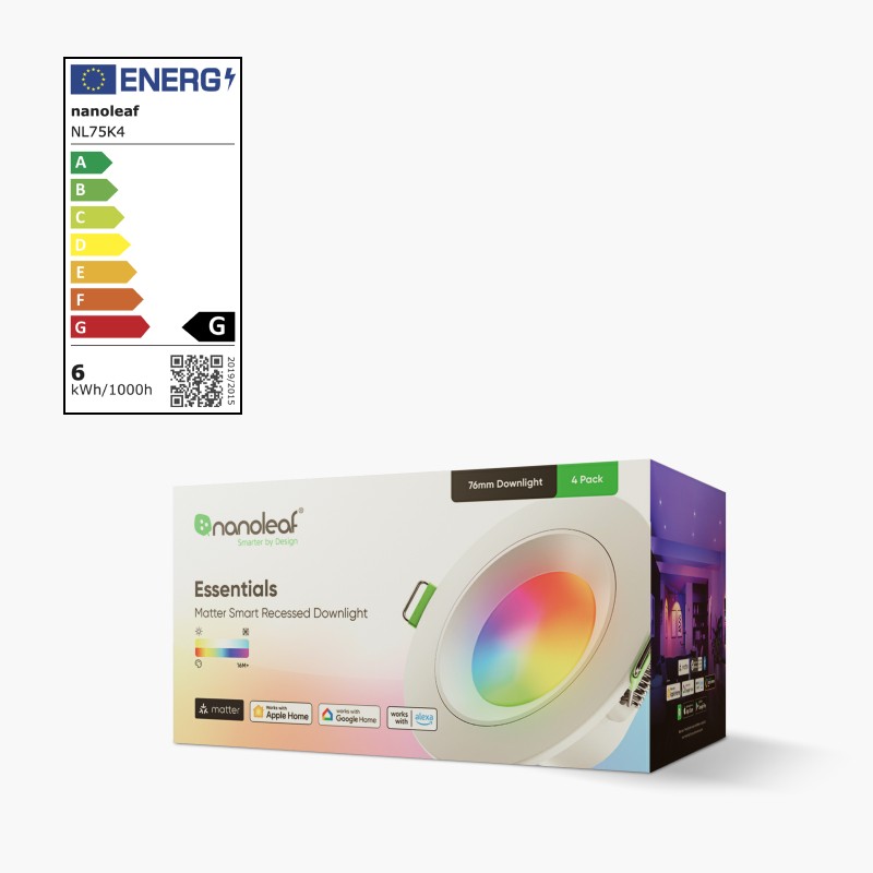 Nanoleaf Essentials Thread enabled color changing smart light bulbs.