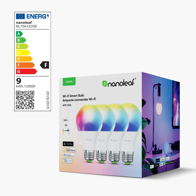 Matter Wi-Fi E27 Smart Bulb 4 Pack
