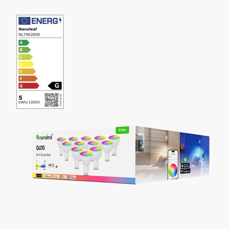 Nanoleaf Essentials Wi-Fi enabled color changing smart light bulbs. 12 pack. Similar to Wyze. HomeKit, Google Assistant, Amazon Alexa, IFTTT.