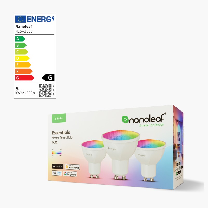 Nanoleaf Essentials Thread enabled color changing smart light bulbs. 3 pack. Similar to Wyze. HomeKit, Google Assistant, Amazon Alexa, IFTTT.