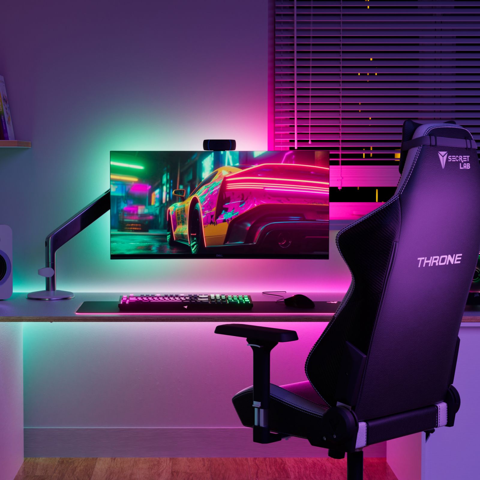 Close up of two warm white outdoor string lights LED bulbs hanging from a wooden patio. Wooden fence with flower vines in the background, and additional string lights hanging in the surroundings.