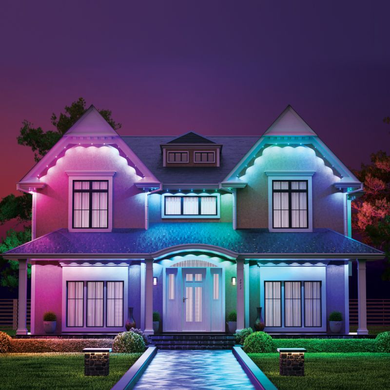 Nanoleaf Smart Multicolor Permanent Outdoor Lights Colorful Straight On